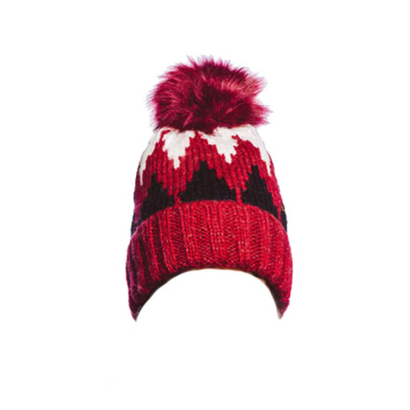 Knit Beanie Fuzzy Lined With Pom-pom - Picture 1 of 1